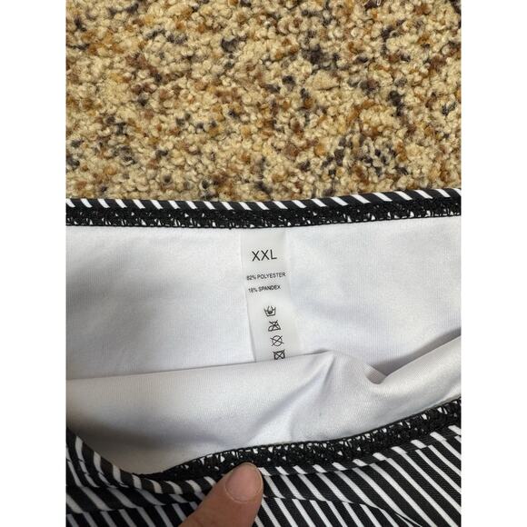 OMKAGI Womens Ruffle Tankini Swimsuit High Waist Striped Bottoms‎ Swimwear XXL - Picture 10 of 11